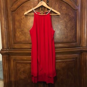 Jessica Simpson Red Halter Dress